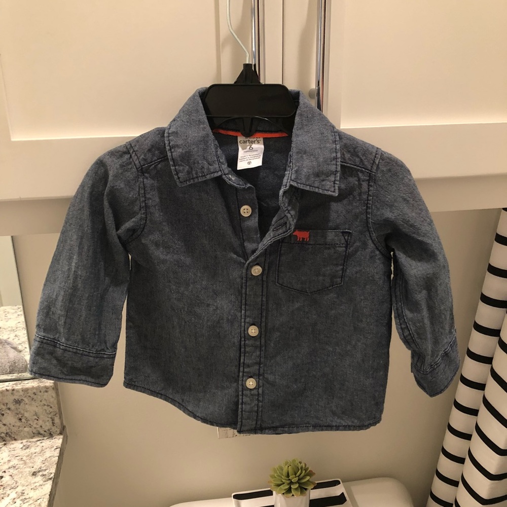 Carter denim button down